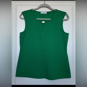 Calvin Klein Green Textured Sleeveless Top - M